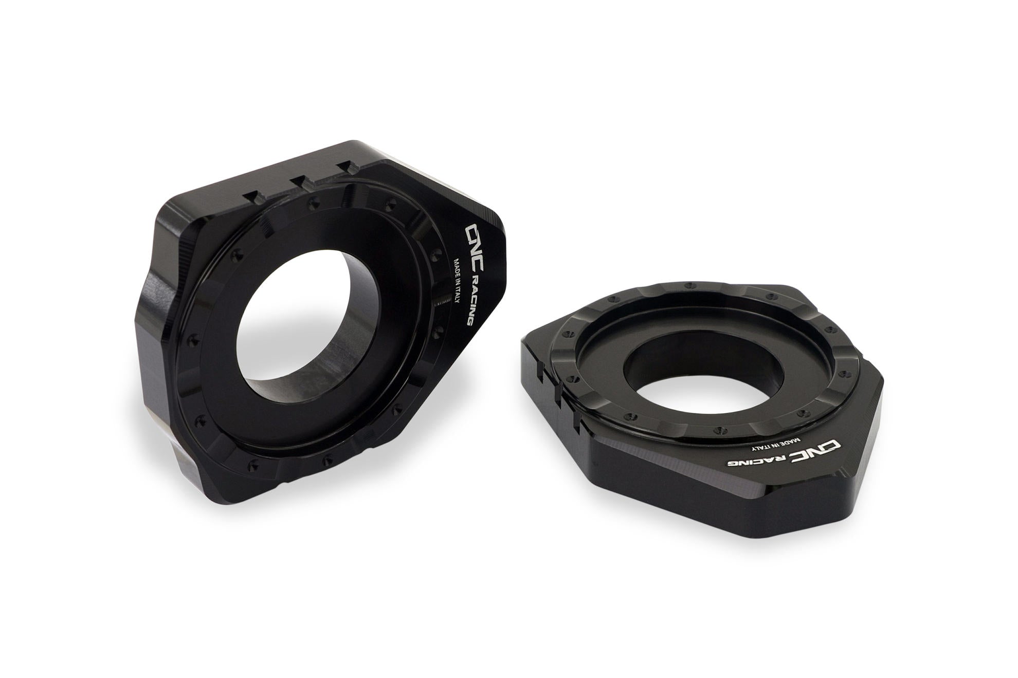 CNC Racing Billet Chain Adjuster Blocks for the Ducati Monster 937, Panigale / Streetfighter / Multistrada V2 (2025+) & Hypermotard 698 Mono