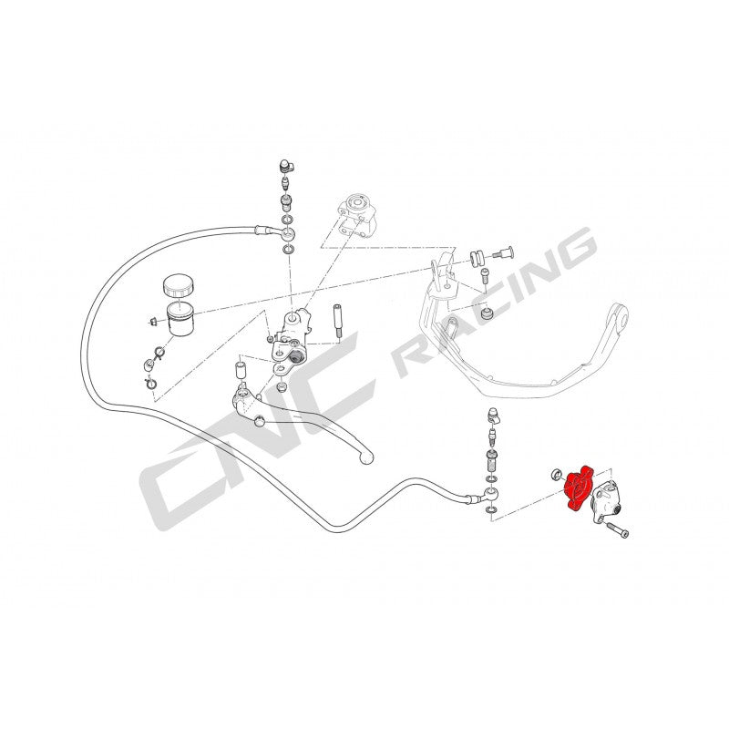 CNC Racing Billet Clutch Slave Mounting Plate for Ducati Hypermotard 698 Mono
