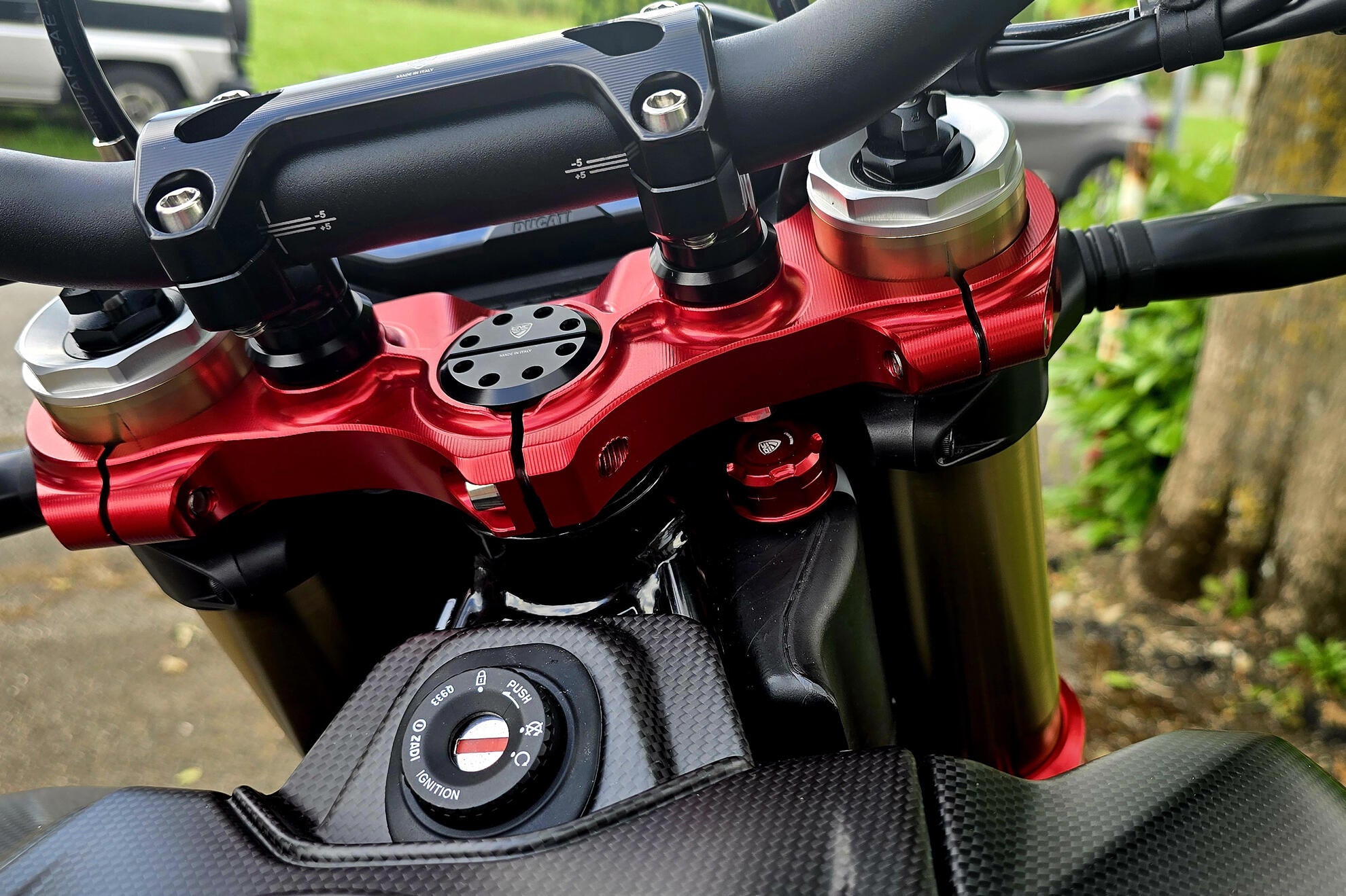 CNC Racing Billet Upper Triple Clamp for the Ducati Hypermotard 698 Mono