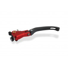 CNC Racing Carbon Fiber / Billet RED RACE Folding Adjustable Clutch Lever for Aprilia, Ducati, & MV Agusta F4 - 190mm