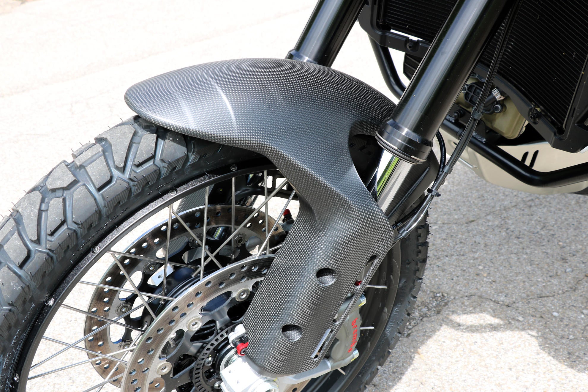 CNC Racing Carbon Fiber Front Fender for the Ducati DesertX