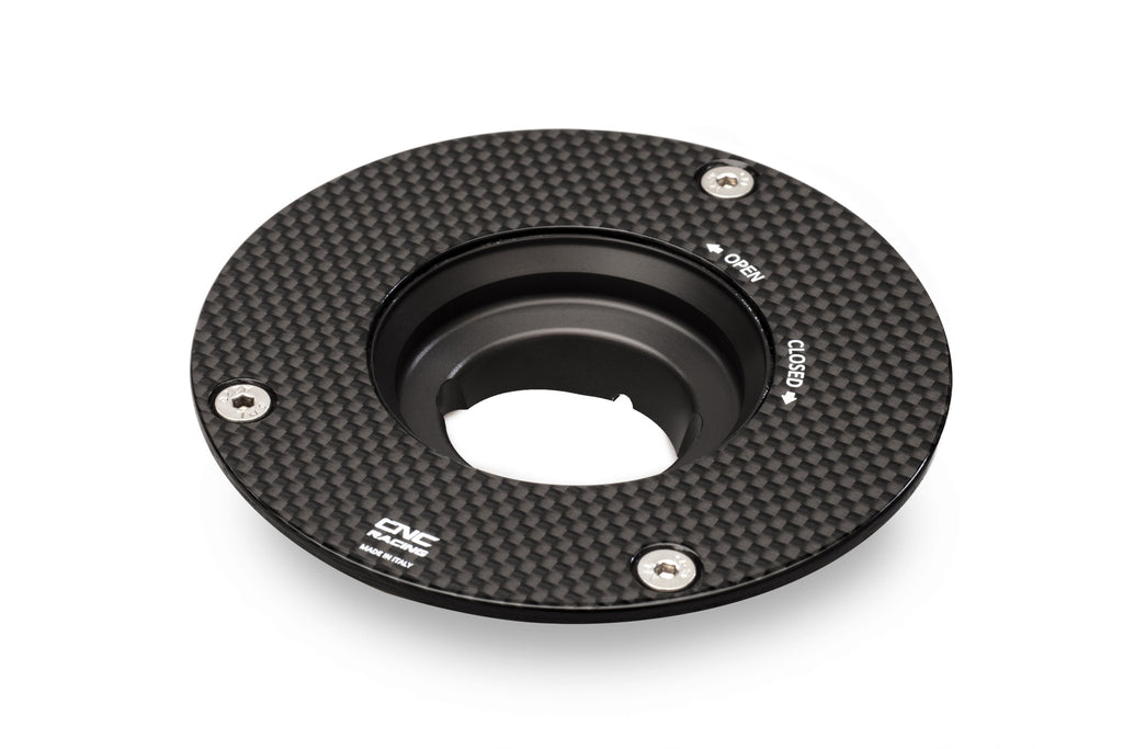 CNC Racing Carbon Fiber Gas Cap Flange for newer Ducati's MV's and Aprilia's