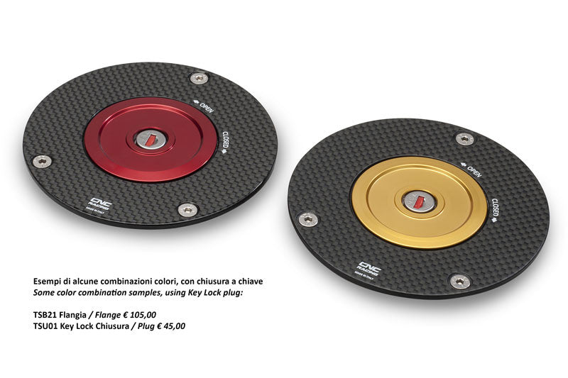 CNC Racing Carbon Fiber Gas Cap Flange for newer Ducati's MV's and Aprilia's