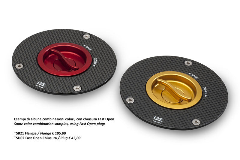 CNC Racing Carbon Fiber Gas Cap Flange for newer Ducati's MV's and Aprilia's