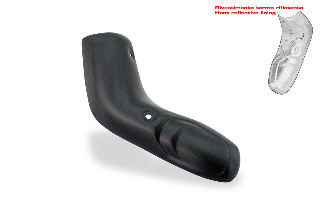 CNC Racing Carbon Fiber Lower Exhaust Pipe Guard for Ducati Multistrada V4 (OE Header and Slip-ons)