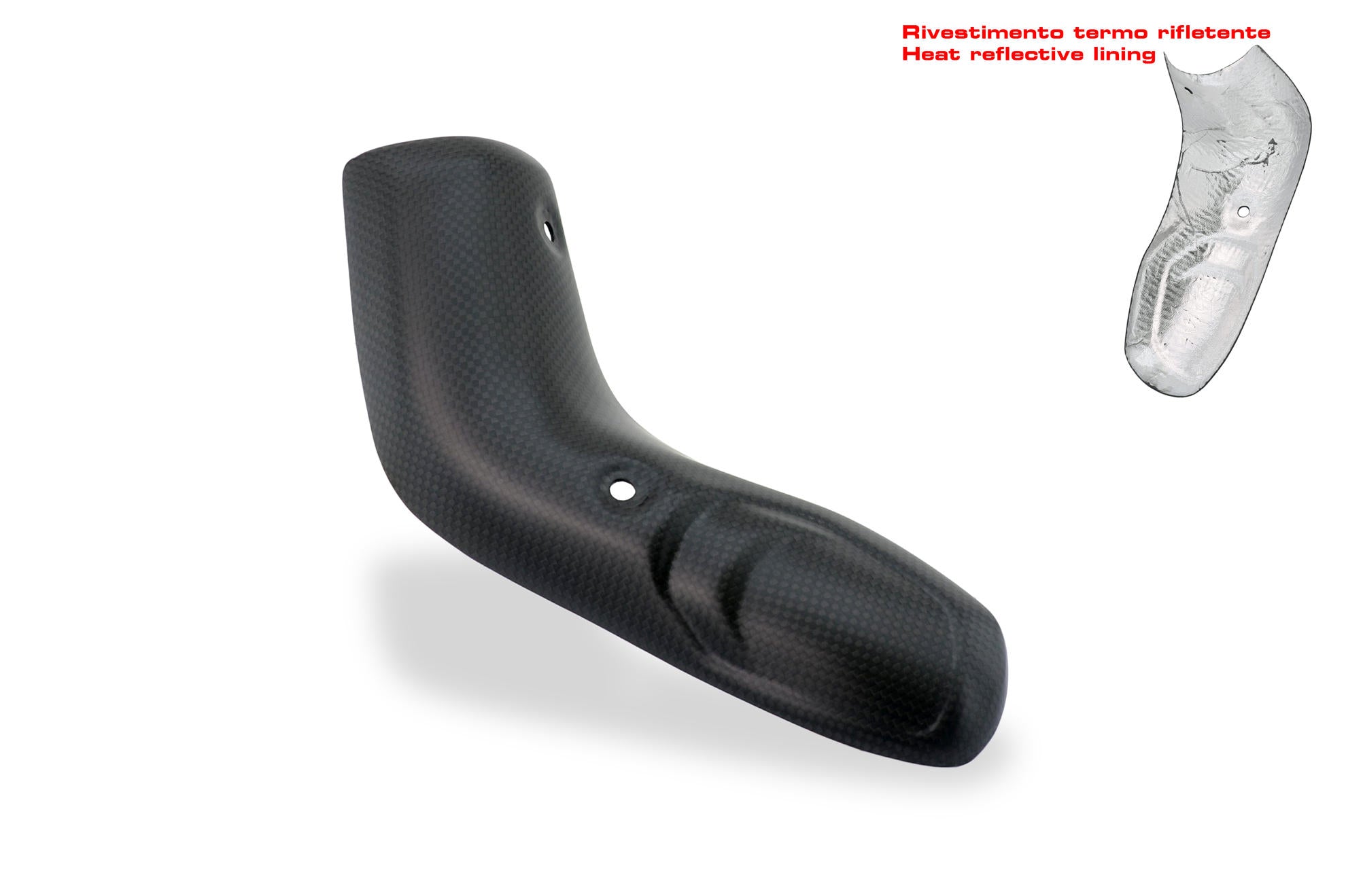 CNC Racing Carbon Fiber Lower Exhaust Pipe Guard for Ducati Multistrada V4 (OE Header and Slip-ons)