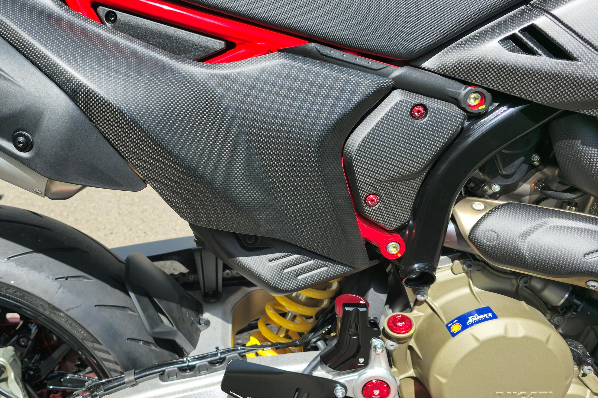 CNC Racing Carbon Fiber Rear Side Covers (pair) for the Ducati Hypermotard 698 Mono