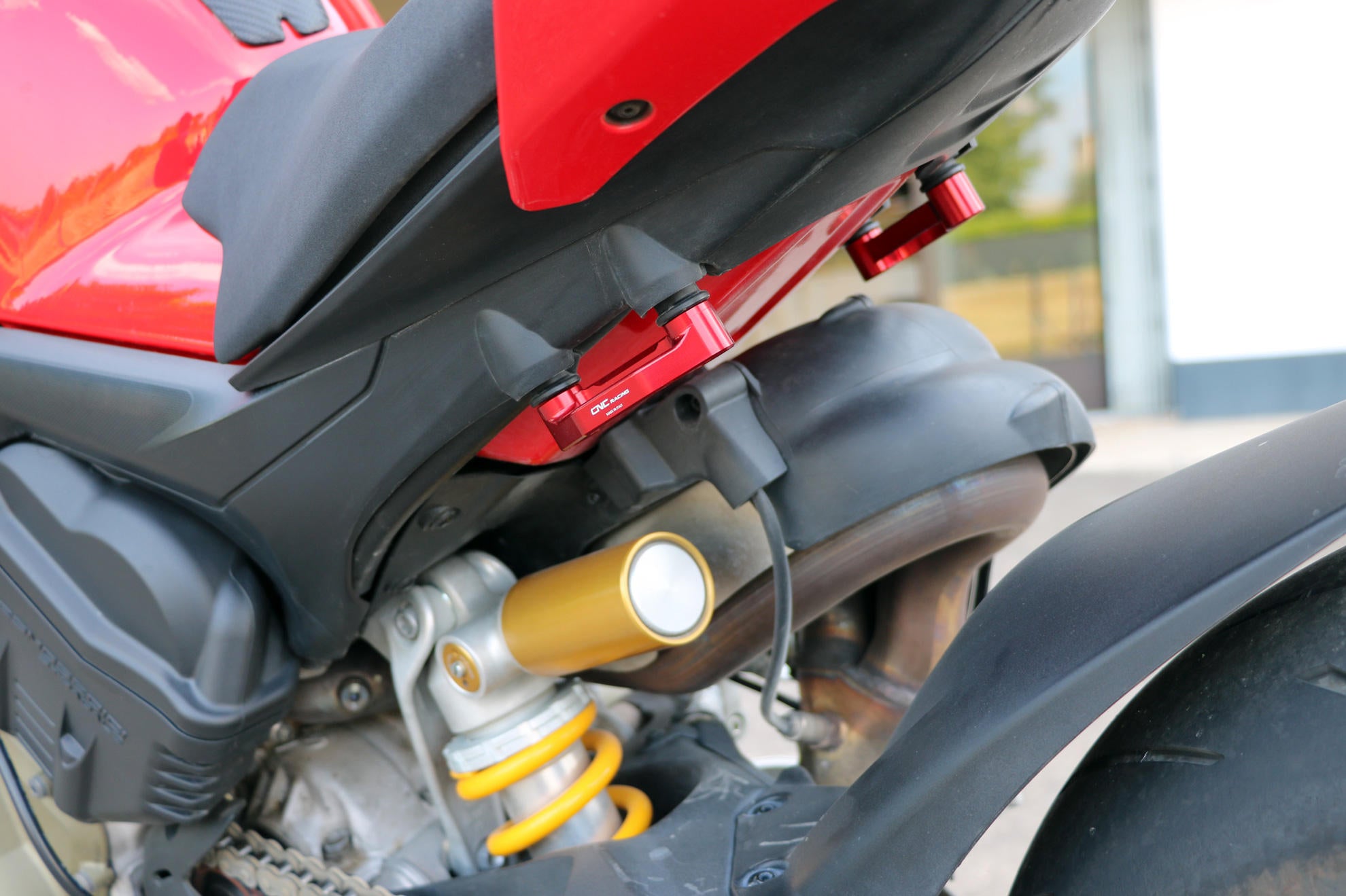CNC Racing Passenger Rearset / Foot peg Blanking Plate Set / Racing Tie Down Hooks for Ducati Panigale / Streetfighter V4