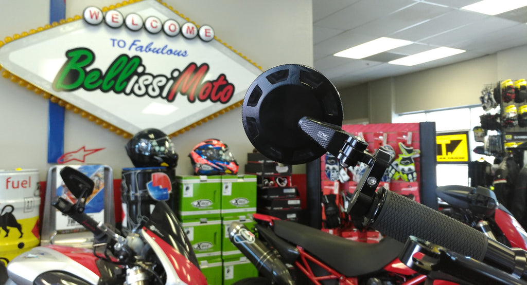 CNC Racing "ROCKET" 81mm Folding Bar End Mirrors - BLEMISHED