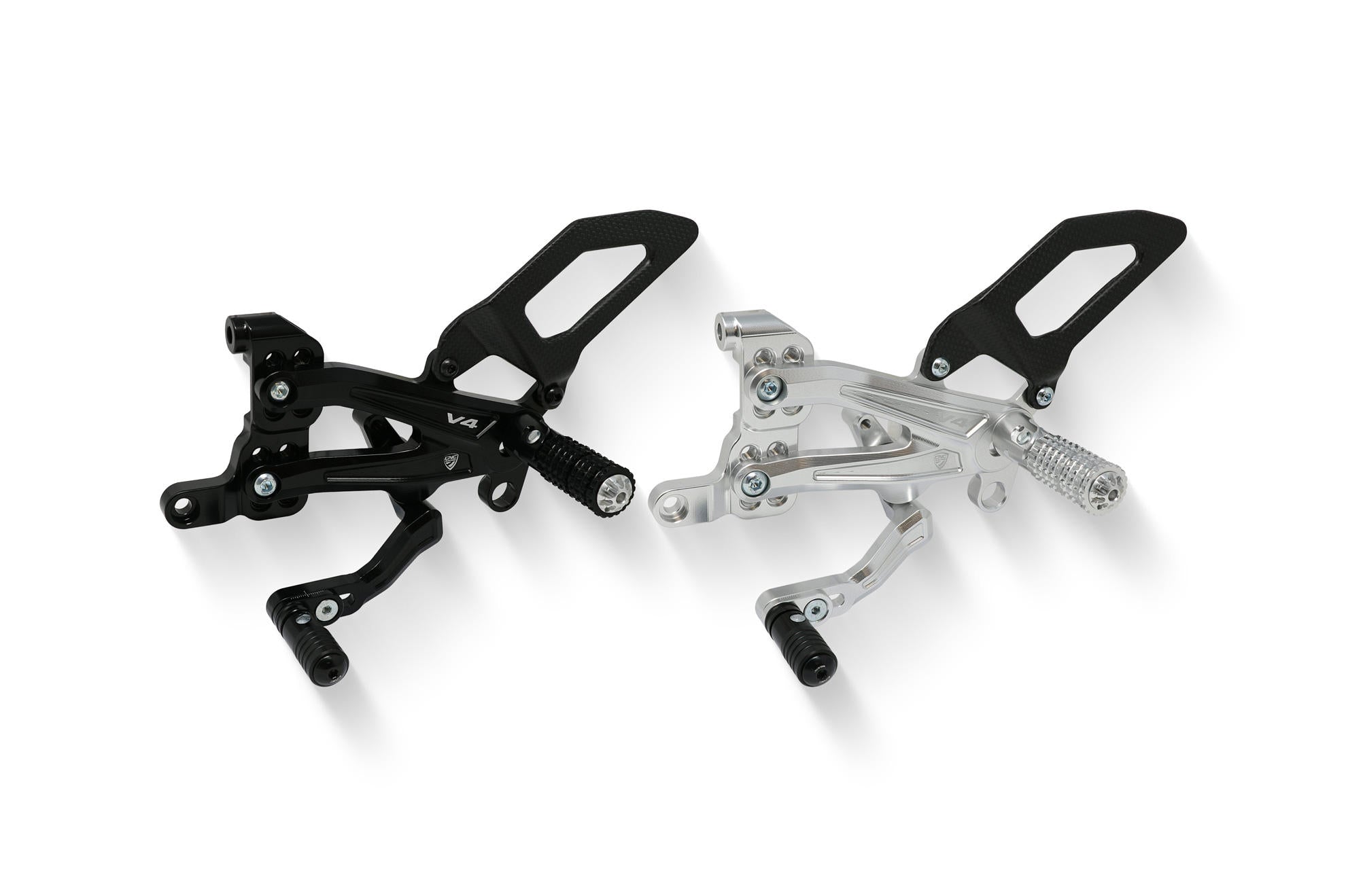 CNC Racing RPS Adjustable Rearset for the Ducati Panigale V4 / S / R - with Carbon Heel guard