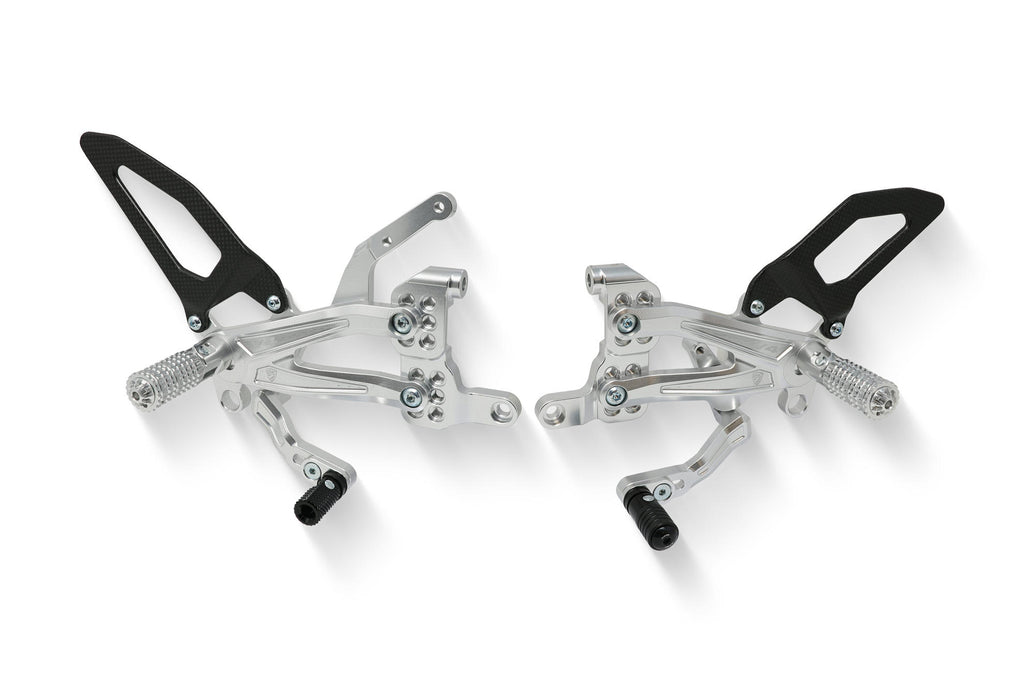 CNC Racing RPS Adjustable Rearset for the Ducati Panigale V4 / S / R - with Carbon Heel guard