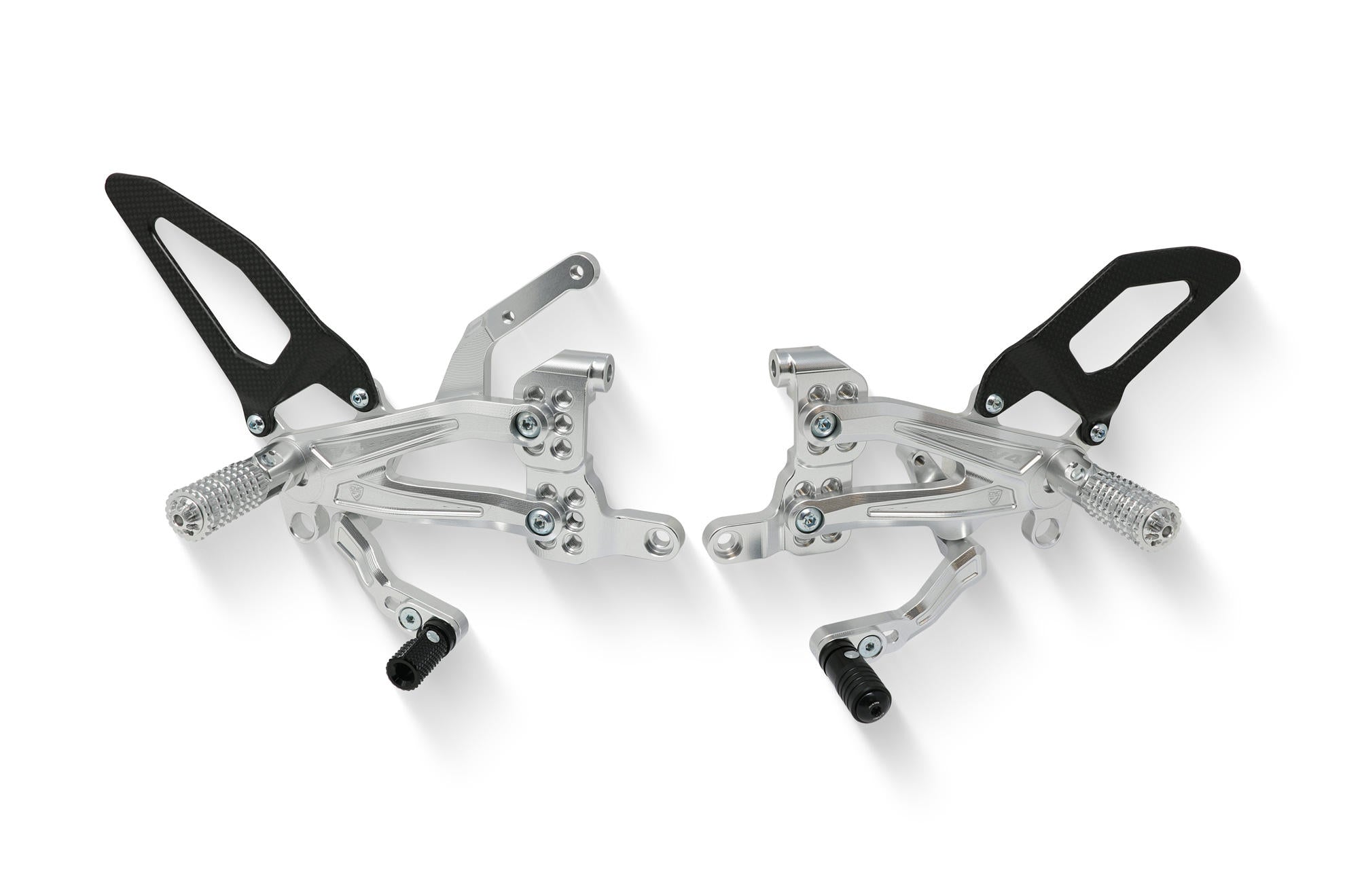 CNC Racing RPS Adjustable Rearset for the Ducati Panigale V4 / S / R - with Carbon Heel guard