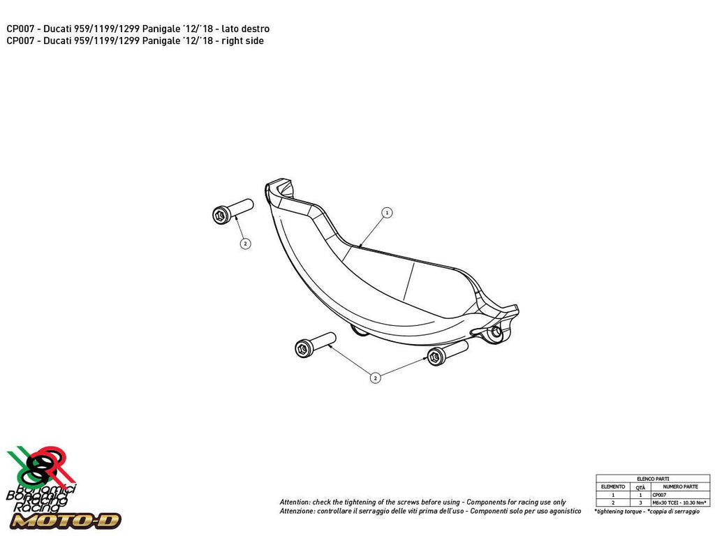 Bonamici Ducati Panigale 959, 1299, 1199 Case Savers