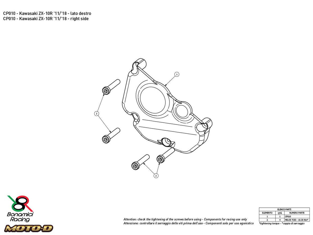 Bonamici Kawasaki Ninja ZX-10R Case Savers (2011+)