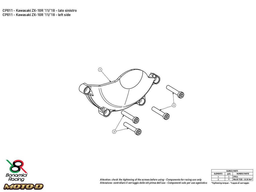 Bonamici Kawasaki Ninja ZX-10R Case Savers (2011+)