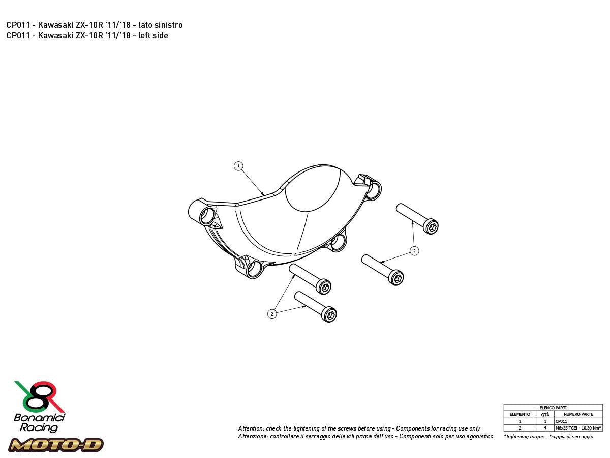 Bonamici Kawasaki Ninja ZX-10R Case Savers (2011+)