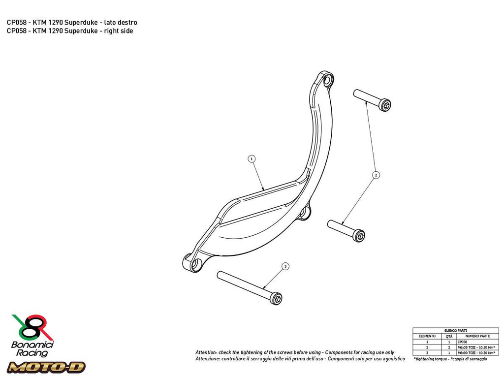 Bonamici KTM 1390 Super Duke R Case Savers