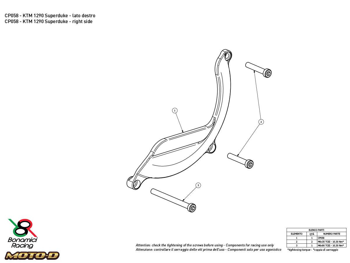Bonamici KTM 1390 Super Duke R Case Savers