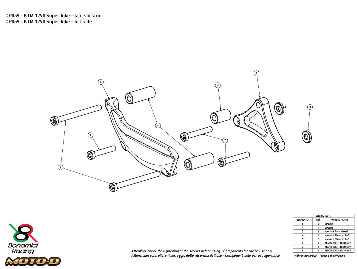 Bonamici KTM 1290 Super Duke Case Savers (2013+)