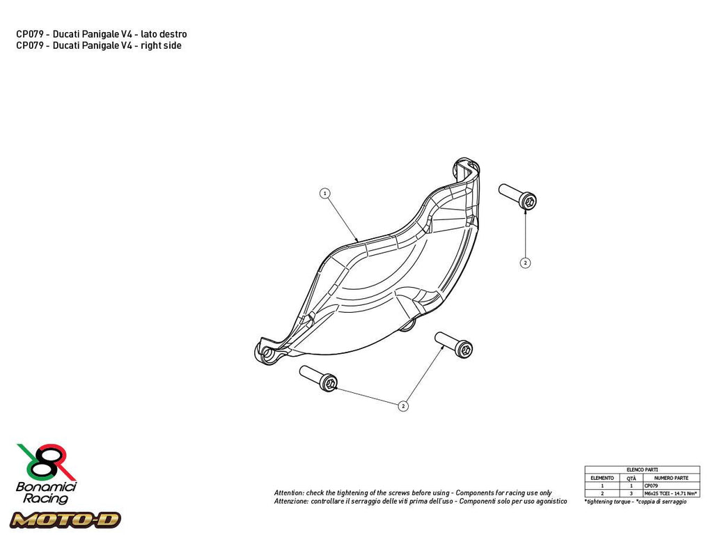 Bonamici Ducati Panigale V4/S Case Savers (SingleArm Rear)