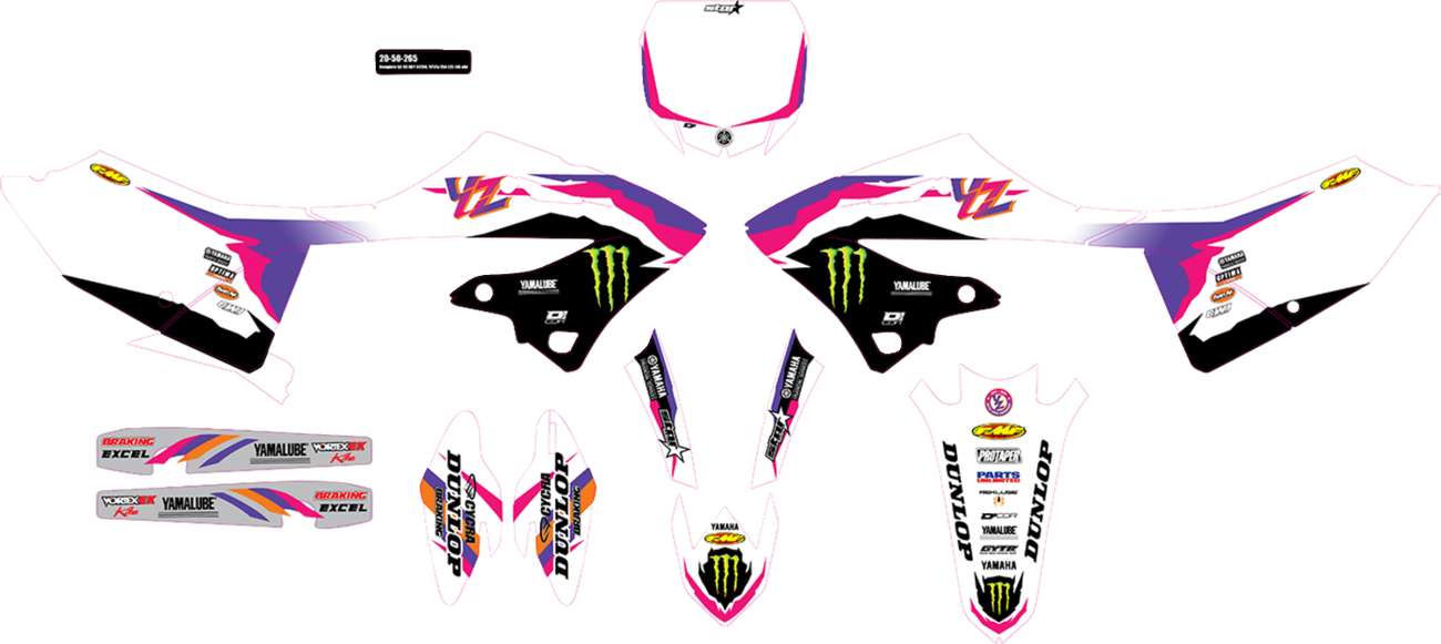 D'COR Visuals Complete Graphics Kit - '93 Monster Energy Retro