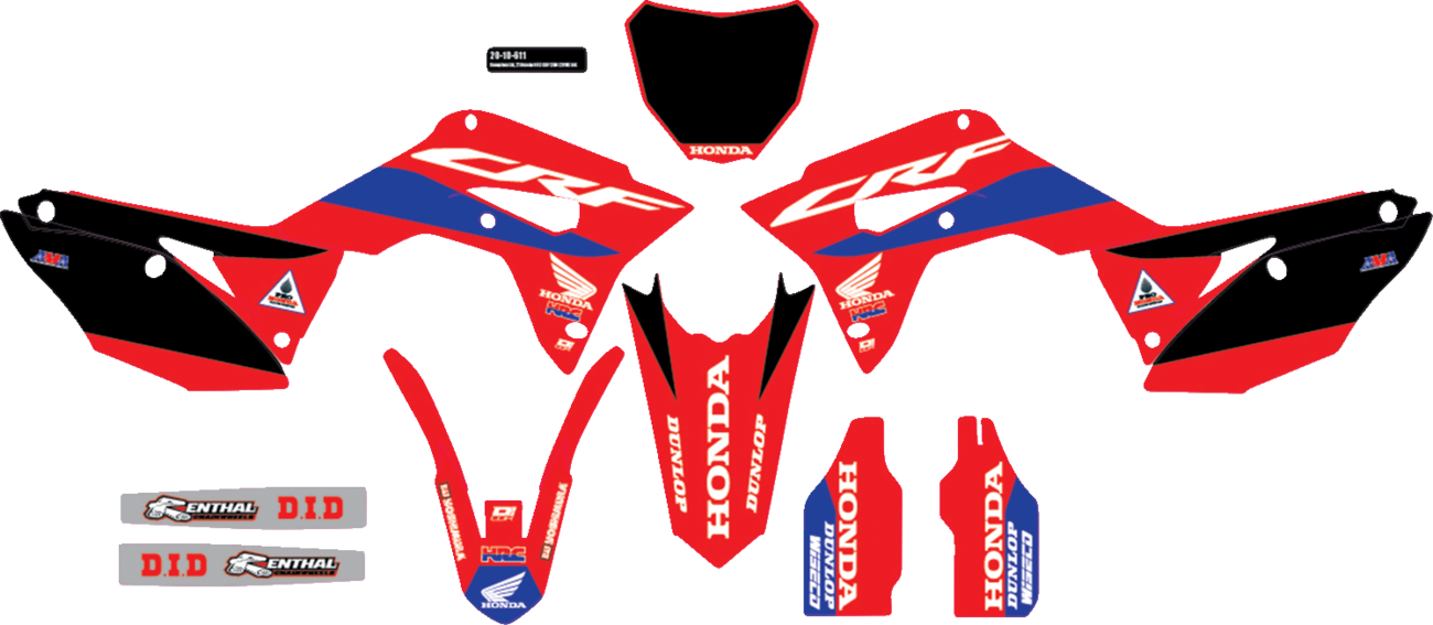 D'COR Visuals Complete Graphics Kit - HRC Honda