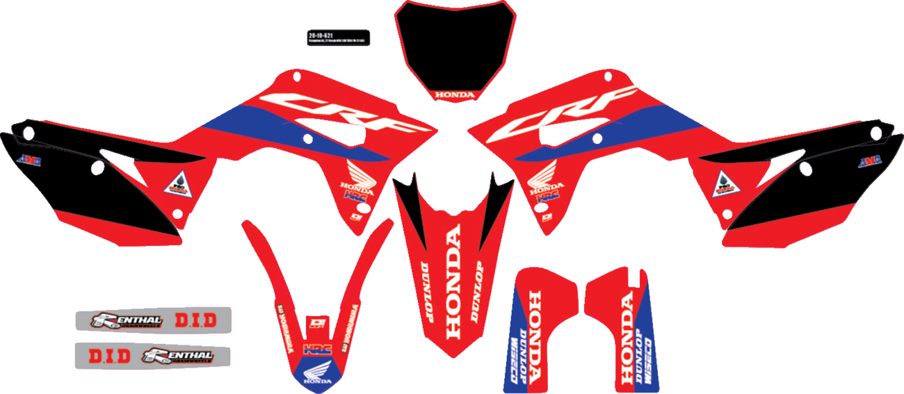 D'COR Visuals Complete Graphics Kit - HRC Honda