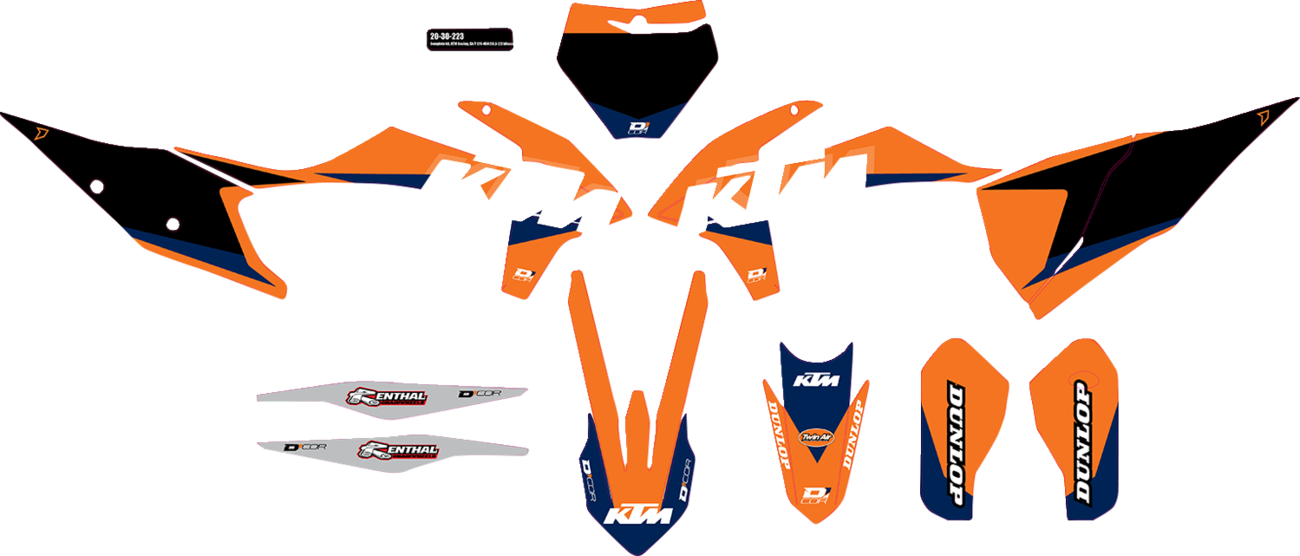 D'COR Visuals Complete Graphics Kit - KTM Racing