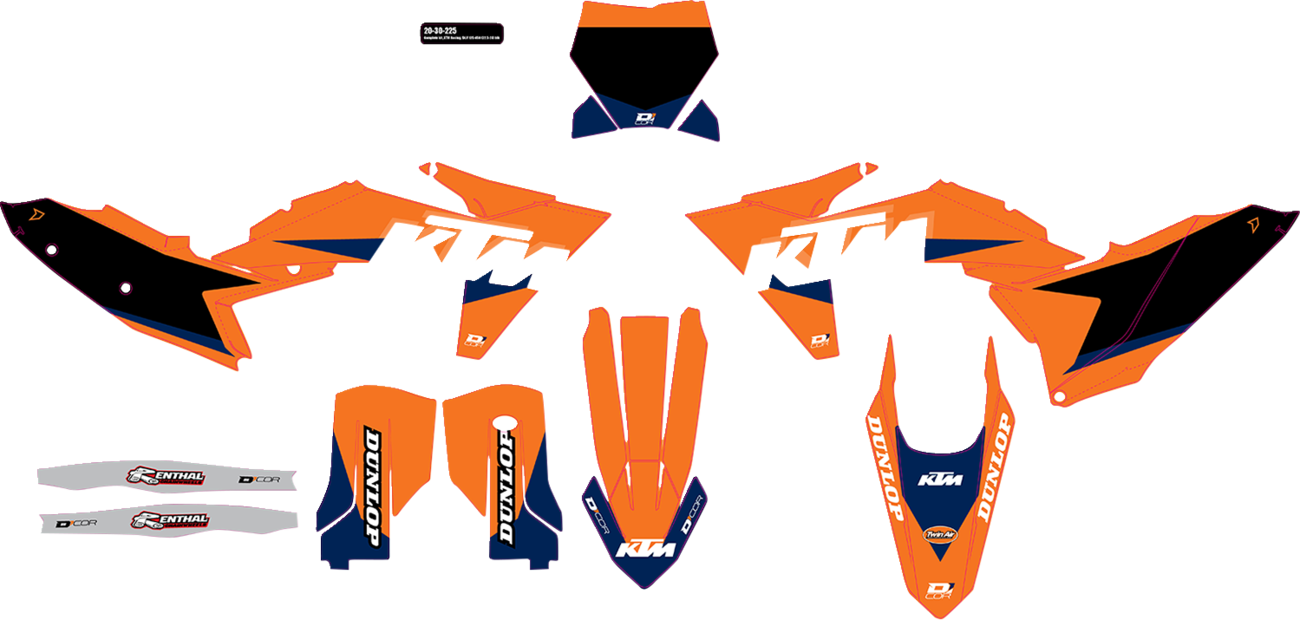 D'COR Visuals Complete Graphics Kit - KTM Racing