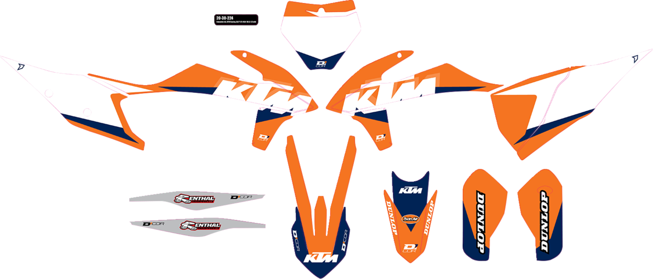 D'COR Visuals Complete Graphics Kit - KTM Racing