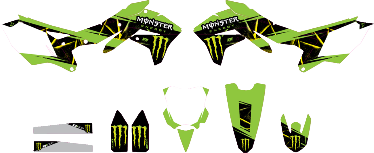 D'COR Visuals Complete Graphics Kit - Monster Energy Slash