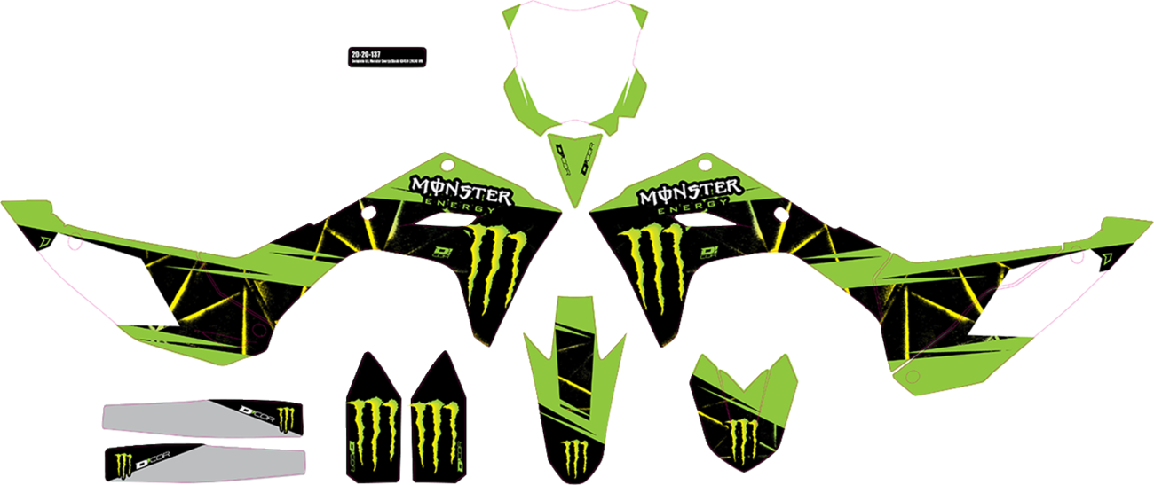 D'COR Visuals Complete Graphics Kit - Monster Energy
