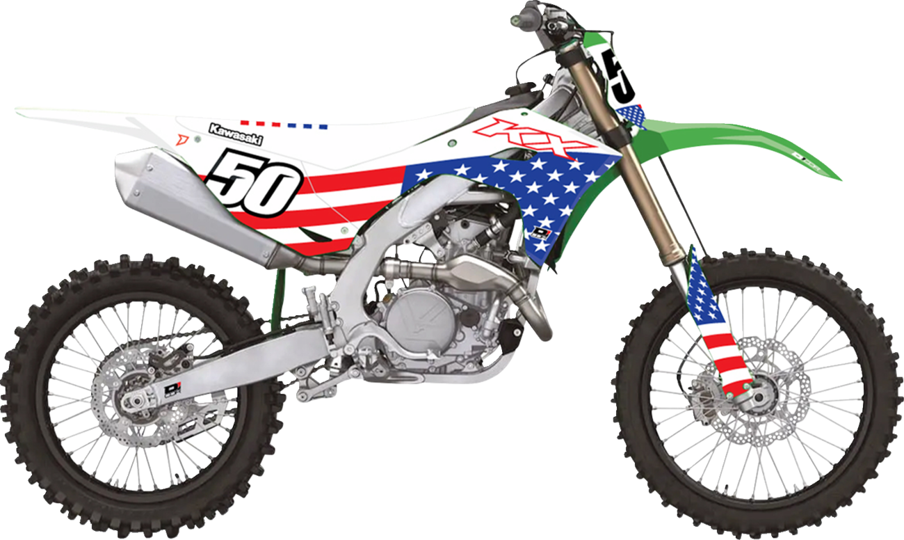 D'COR Visuals Complete Graphics Kit - USA Kawasaki