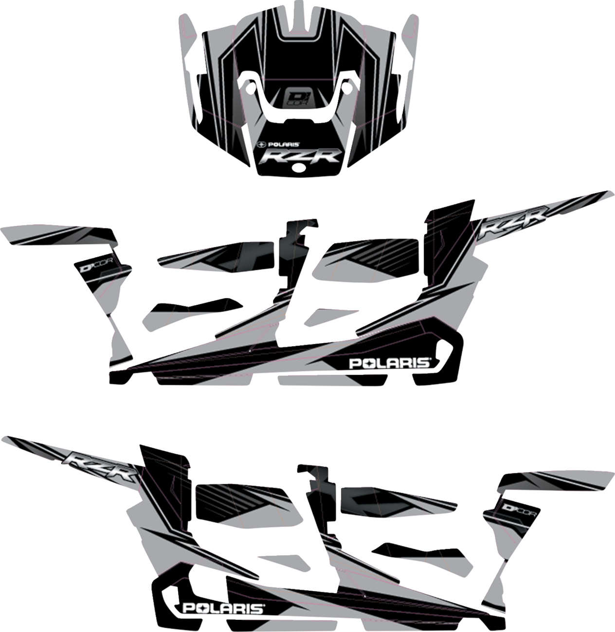 D'COR Visuals Complete UTV Graphics Kit - Complete Graphics Kit