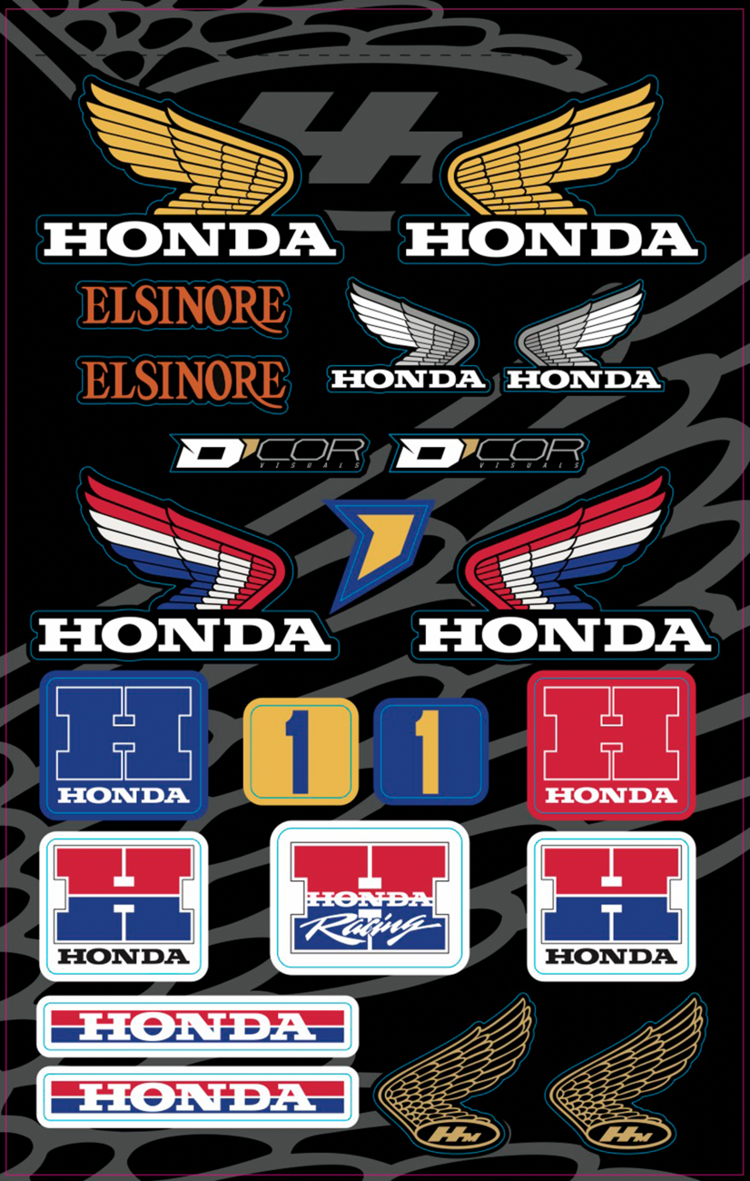 D'COR Visuals Decal Sheet - Honda Retro