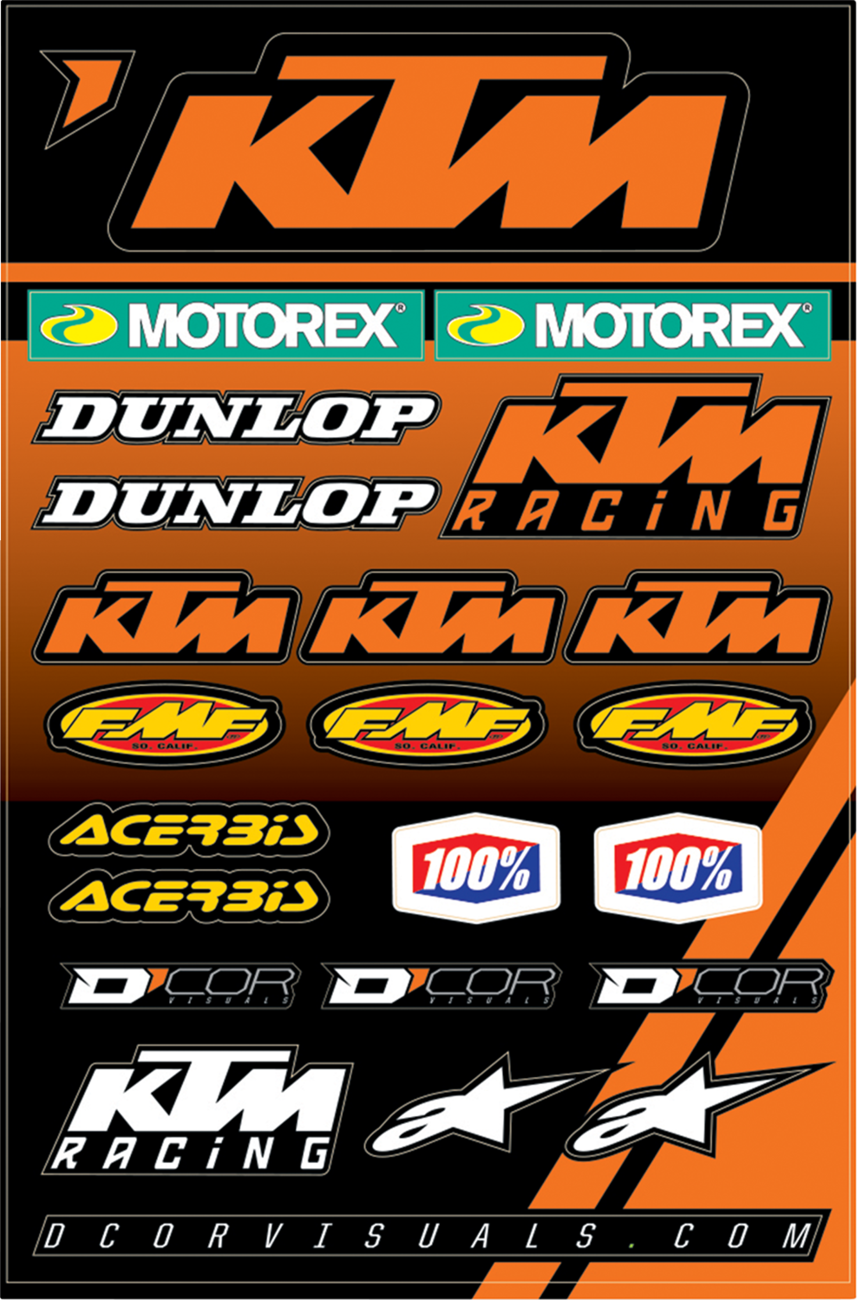 D'COR Visuals Decal Sheet - KTM Racing
