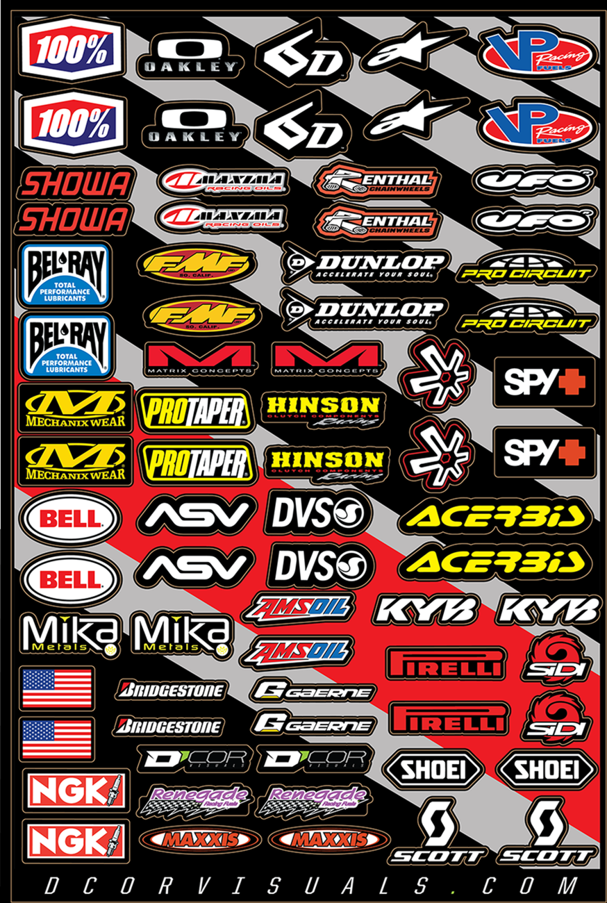 D'COR Visuals Decal Sheet - Misc. Cor2