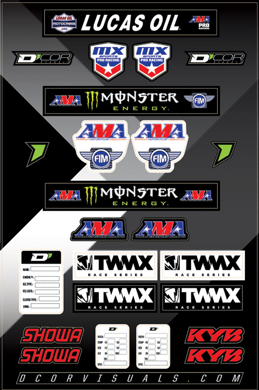D'COR Visuals Decal Sheet - Series Logos