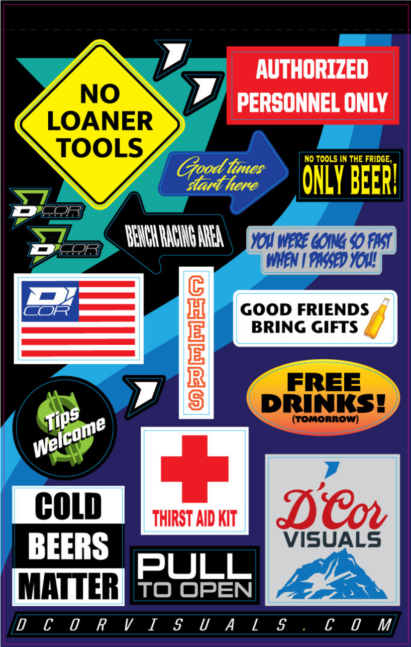 D'COR Visuals Decal Sheet - Shop/Fridge