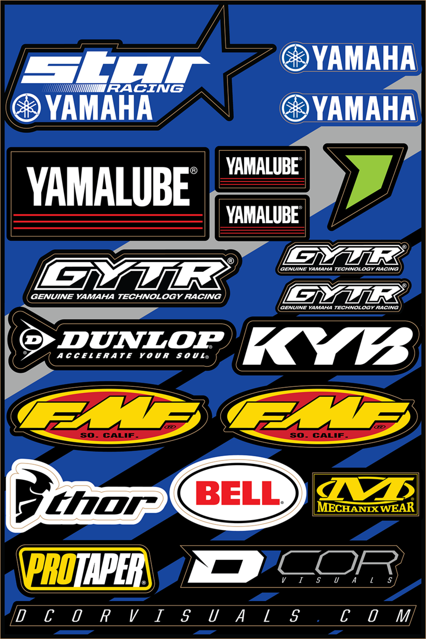 D'COR Visuals Decal Sheet - Star Yamaha