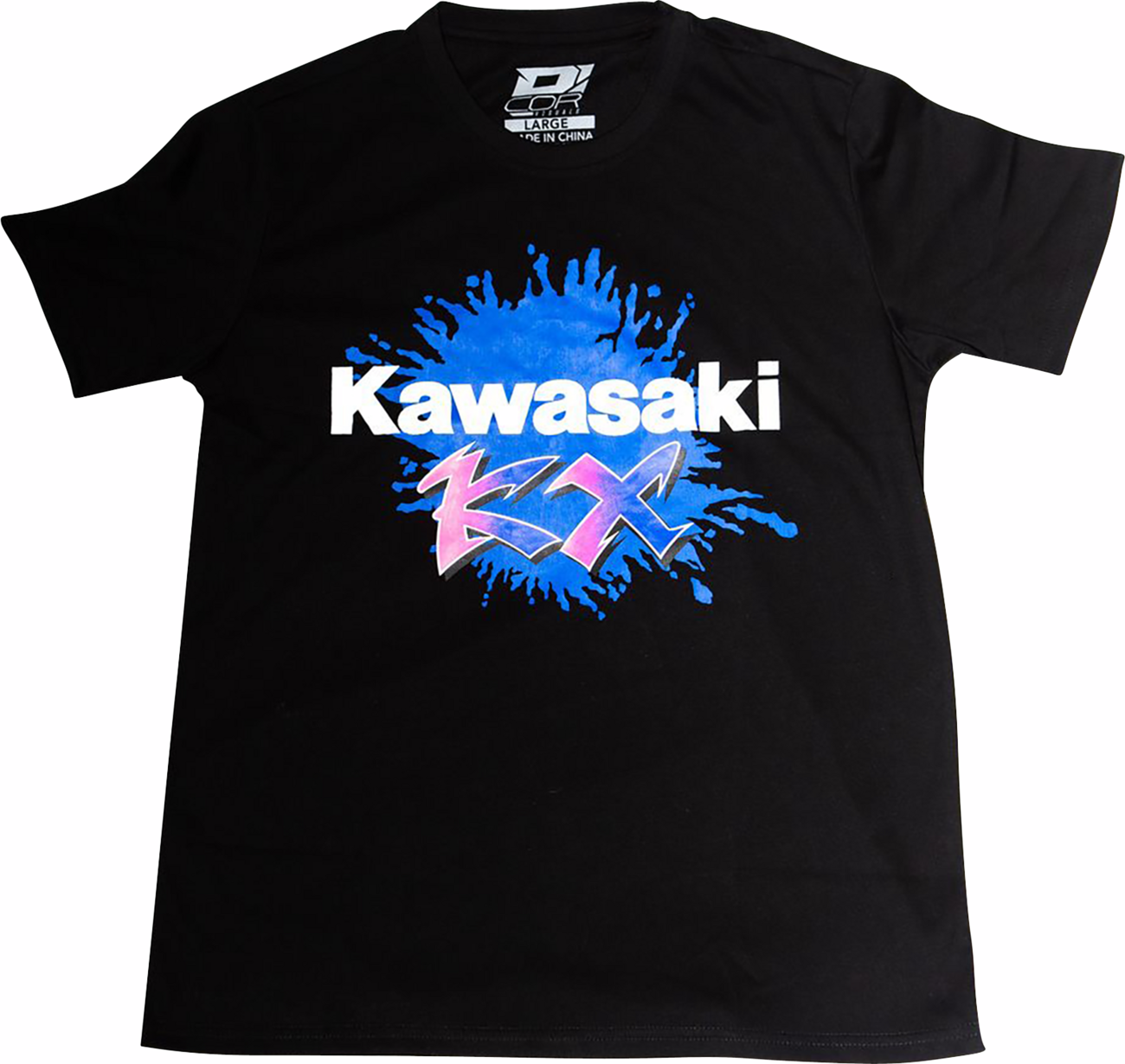 D'COR Visuals Kawasaki Retro T-Shirt - Black