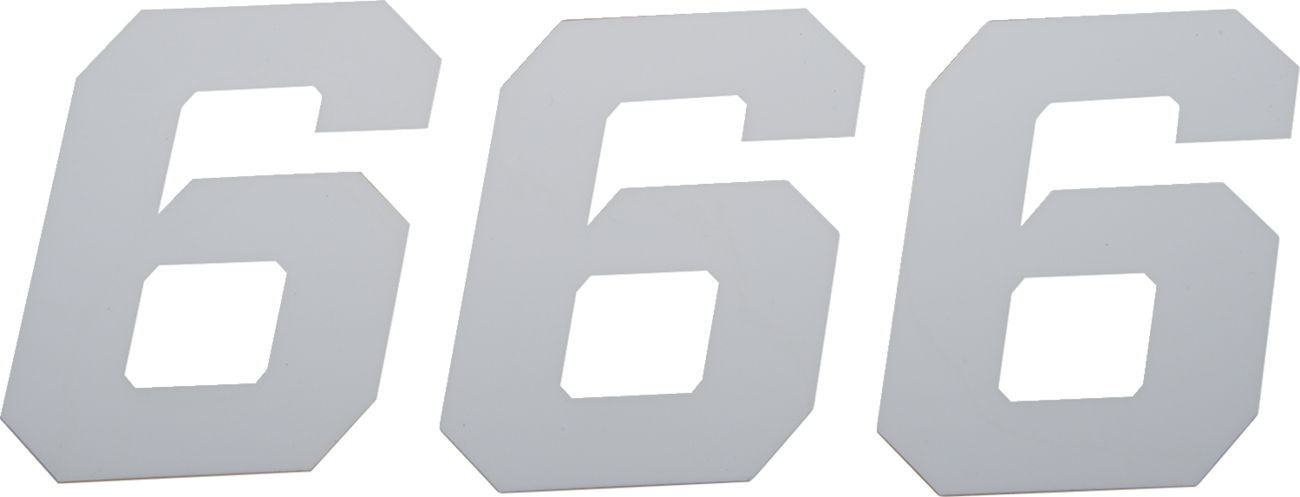 D'COR Visuals Race Number Plate - Race Number Plate