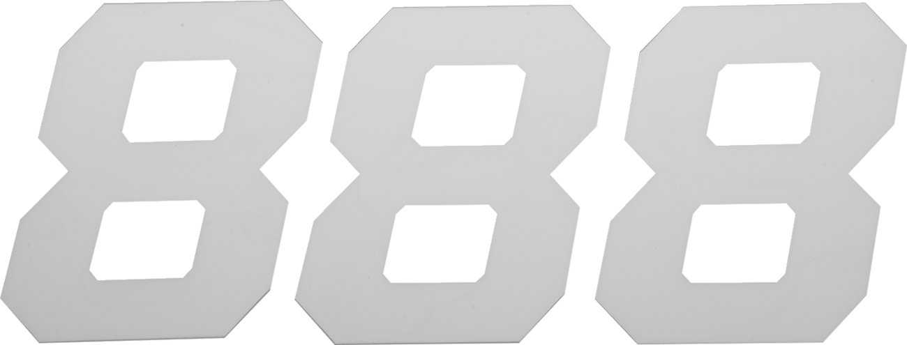 D'COR Visuals Race Number Plate - Race Number Plate