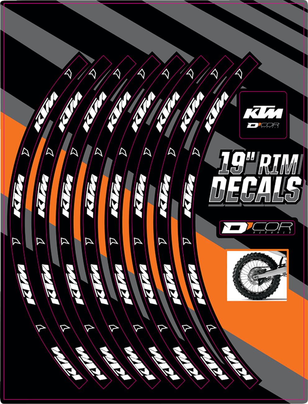 D'COR Visuals Rim Decal - KTM Logo