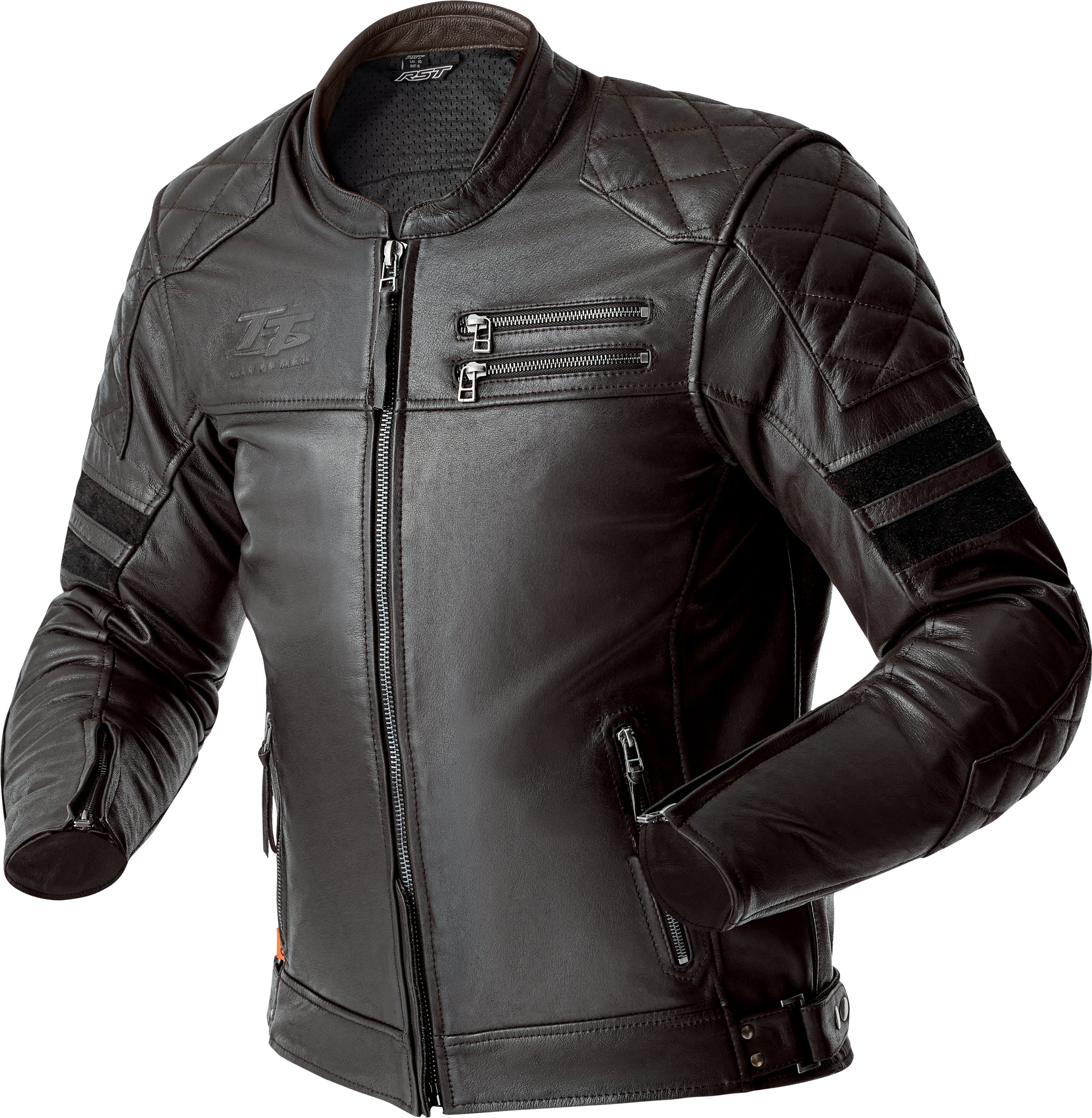 RST IOM TT Hillberry 2 CE Men's Leather Jacket - Brown - View 4