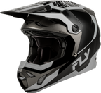 FLY Racing Formula CP Charge Helmet (2027) - Black / Grey / Light Grey - View 1