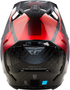 FLY Racing Formula S Carbon Protocol Helmet - Black Carbon / Red - View 22