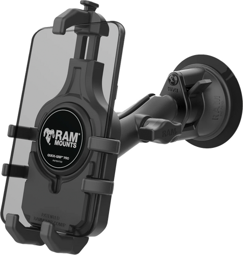 RAM Mounts RAM-B-166-PD5U Quick-Grip Pro Suction Cup Phone Mount