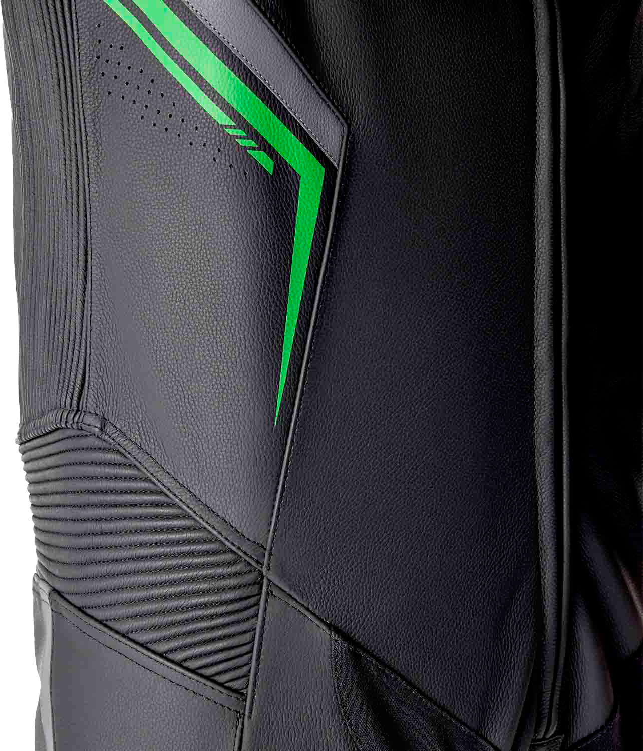 RST S1 D3O Leather Suit - Black / Grey / Fluorescent Green - View 18