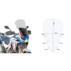 GIVI D1178ST Specific Screen Transparent for Honda CRF1100L Africa Twin and Honda CRF1100L Africa Twin Adv Sports